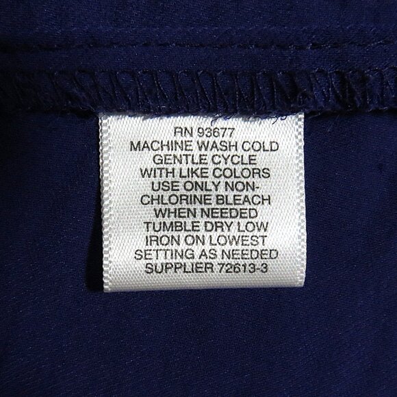 Liz Claiborne Royal Blue Cap Sleeve Blouse Size XL - Picture 8 of 8